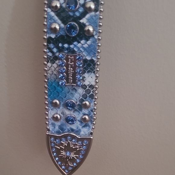 Blue and Silver Rhinestone Belt - Picture 4 of 6